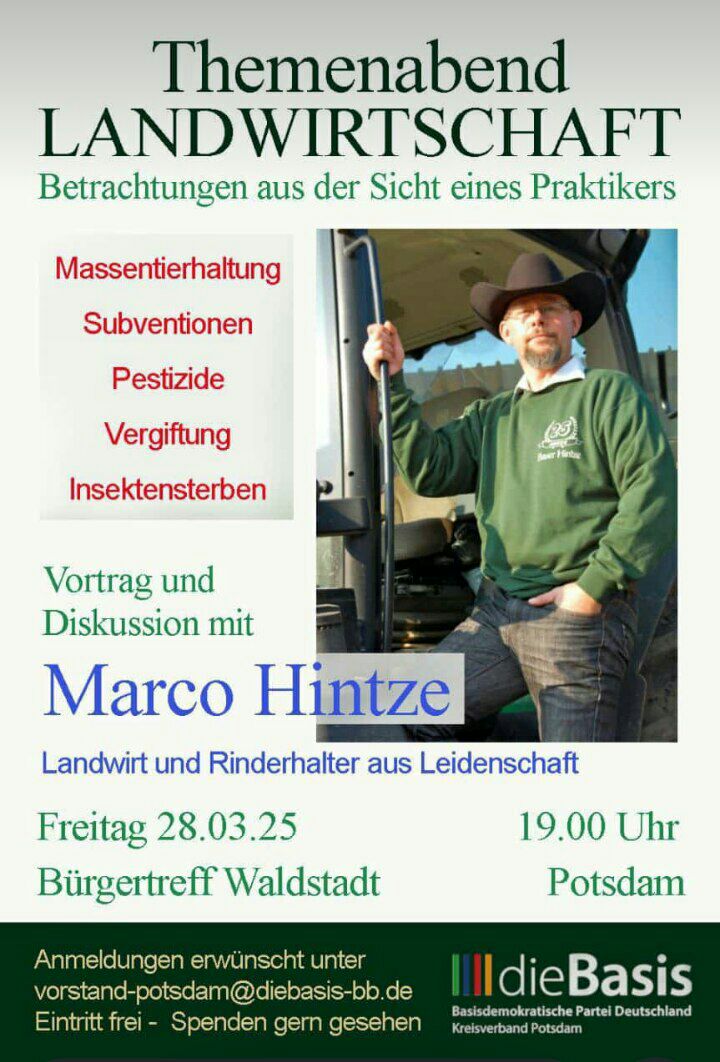 Mehr über den Artikel erfahren Themenabend LANDWIRTSCHAFT