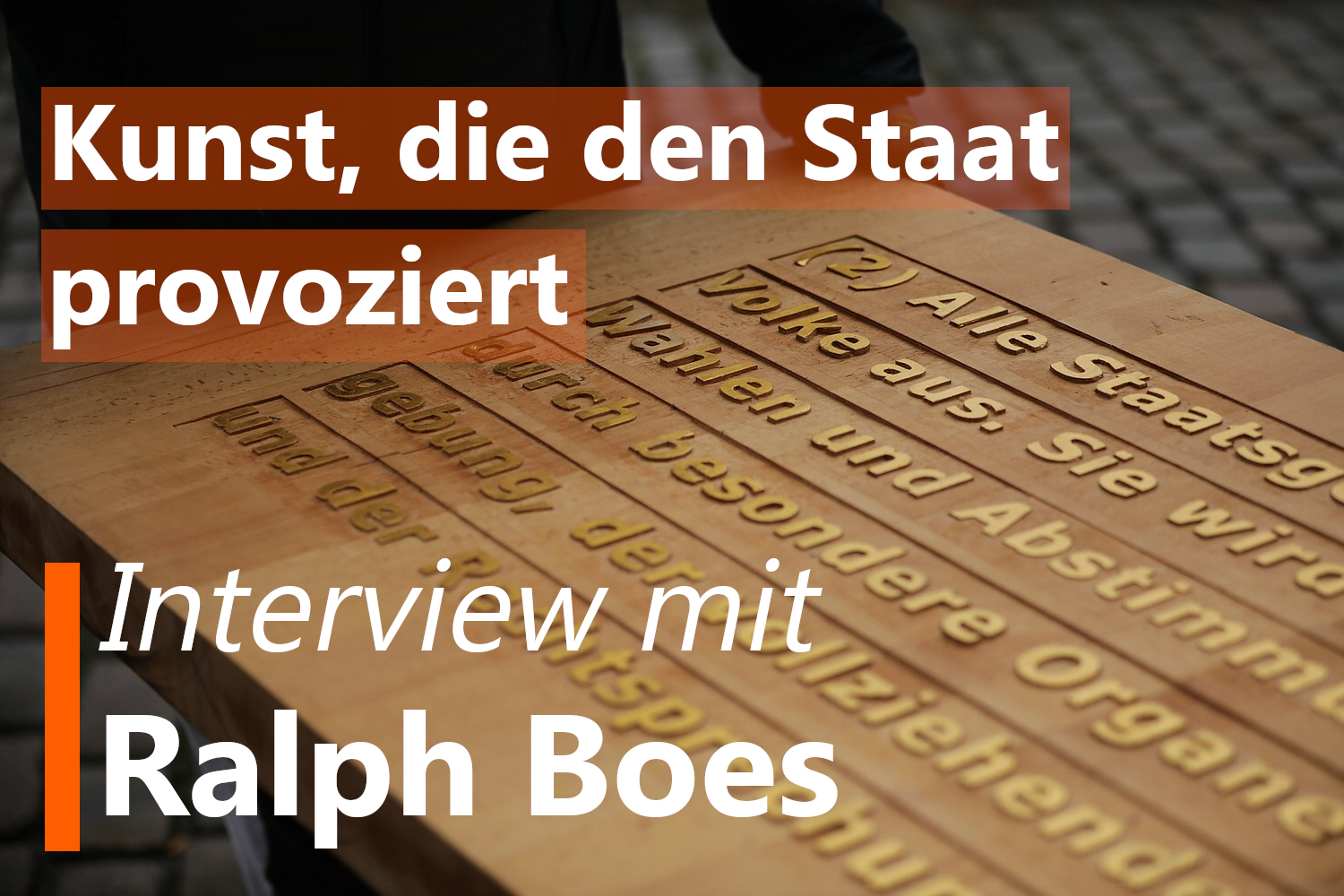 Mehr über den Artikel erfahren Kunst, die den Staat provoziert – Interview mit Ralph Boes